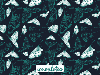 Fly Away 4 butterflies butterfly dark green insect insectdesign origami pattern patterns repeat repeated