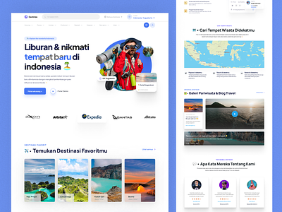 Destinize — A Travel Agency Website Design design holiday indonesia landing page travel ui ux web web design web development
