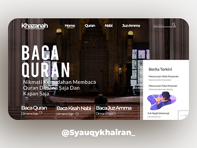 Khazanah 'quran website' Design animation app branding design flat icon illustration logo typography ui ux vector web