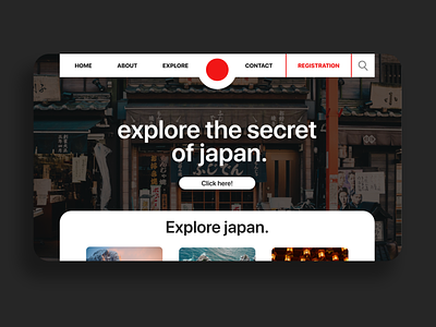 Explore Japan. design illustration illustrator minimal ui ux web web design web development website