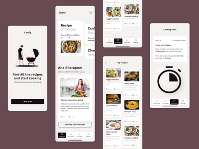 iOS App UI Cooking Recipe App