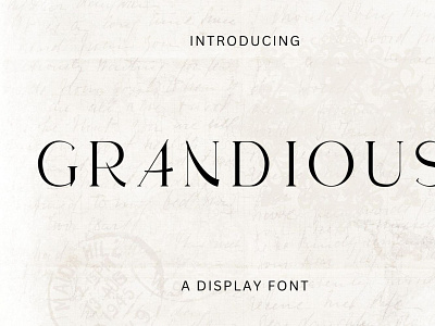 Grandious - A Serif Display Font print design