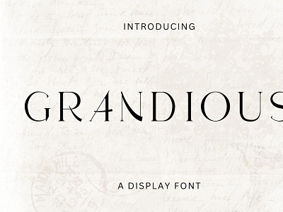 Grandious - A Serif Display Font