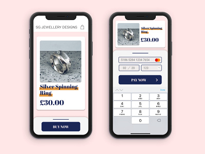 Checkout Design for SG Jewellery Design - DailyUI 002 dailyui design mobile ui ux web website