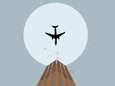 Аirplane poster дизайн типография