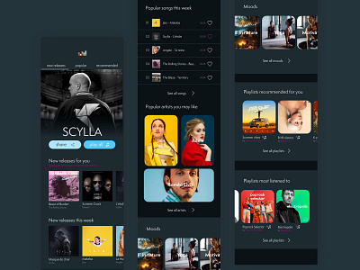 Deezer app deezer experience mobile music redesign screens ui webdesign