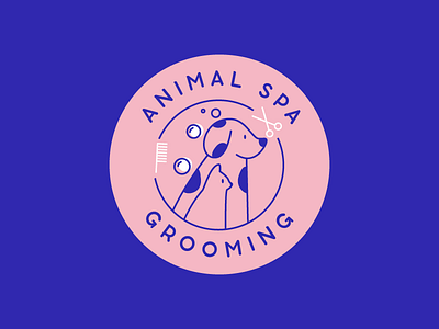 "Grooming" logo branding color cute art design illustration logo logotype vector