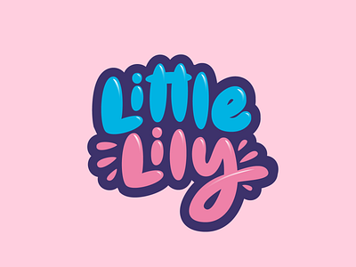 "Littlr Lily" logo branding color design illustration ipad pro lettering logo logodesign logotype procreate vector