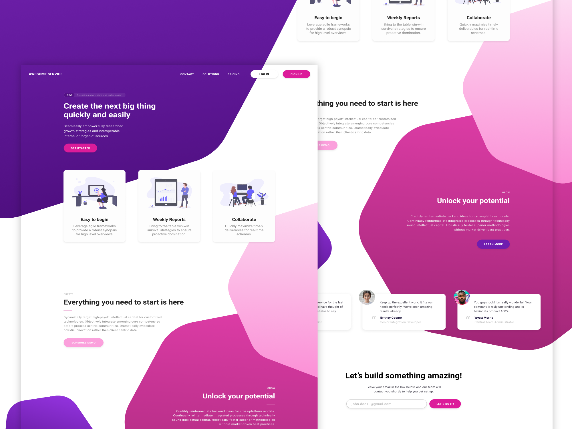 Landing Page - DailyUI #003 by Mateusz Hadryś on Dribbble