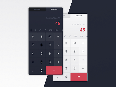 Calculator - DailyUI #004 app calculator app daily ui dailyui minimalist mobile vector