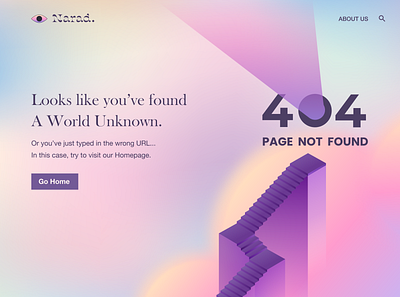 404 Error Page 404 404 error 404 page color colorful error page gradient illustration landing page pink purple ui unknown world ux web web design website