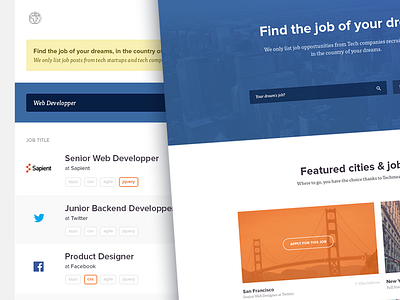 Job Board abroad board designers developper job tech ui ux webapp
