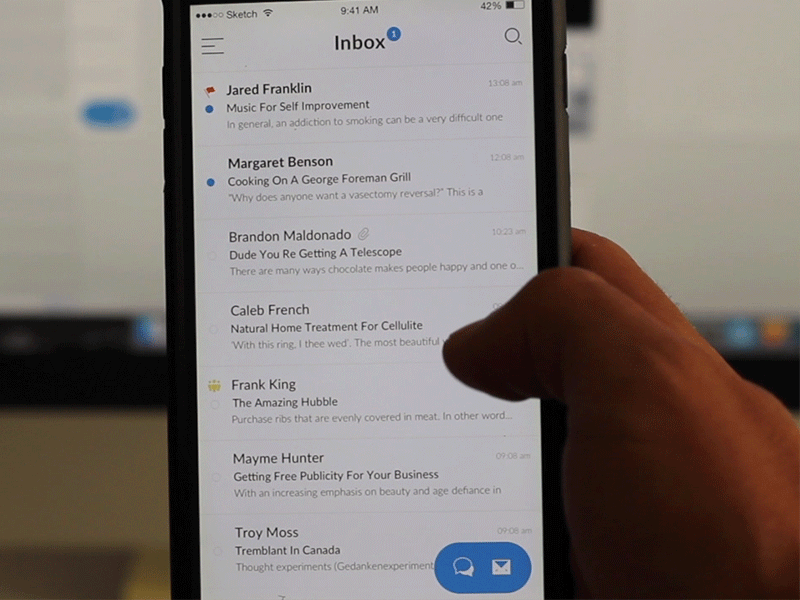 Patch - Mobile Mail App app design email iphone mail patch ui ux