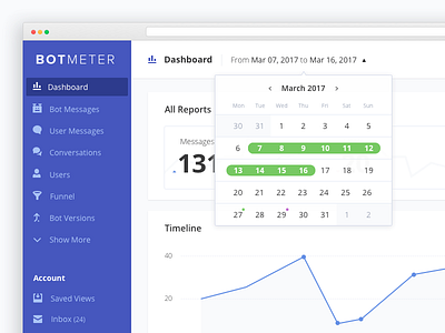 Calendar UI calendar clean dashboard light ui webapp