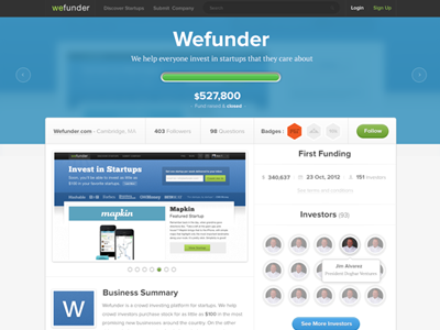 Layout WeFunder.com