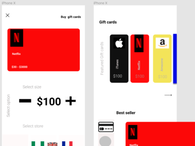 Gift Cards app branding design icon illustration logo ui ui ux uidesign uidesigner ux