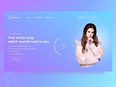 Musioscan landing page