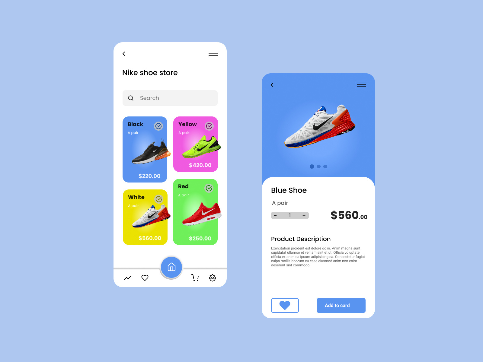 nike shop design by zohrehmoafi on Dribbble