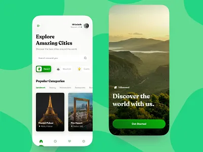 Tourism App adventure design designer designlife webui uidesigner green landscape mobile ui nature peaceful productdesign serene tour tourism tourism app tourist travel travel app ui ux design wonder