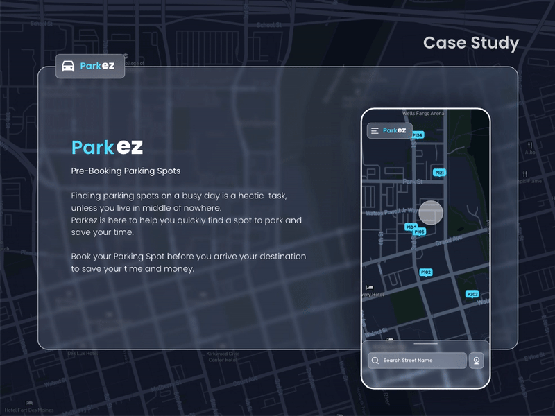 Parkez MobileApp glassmorphism mobile ui ux xd