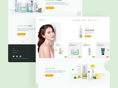 Nano white Homepage homepage ui uidesign uiux web design webapp design webdesign