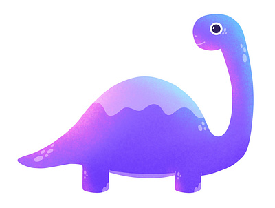 diplodocus animation branding character children illustration dino dinosaur diplodocus game art illustration illustrator nature stickers ui