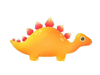 stegosaurus animation art branding children illustration design dino dinosaur flat illustration illustrator stickers