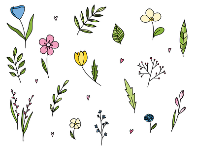 Doodle flowers