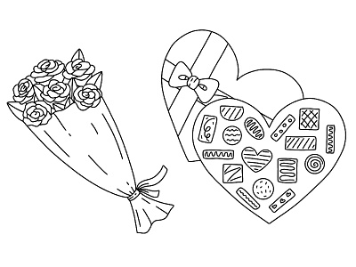 St.Valentine doodles animation art branding children illustration coloring colouring design doodle flat holiday illustration illustrator line logo ui