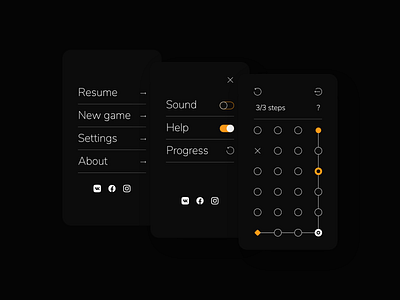 Tape – Logic Game app dark ui design interface ui