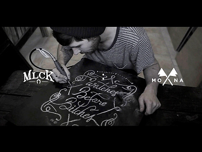 VIDEO - MLCK : MONA - http://vimeo.com/75821885 engraved handlettering handmade lettering mlck type typography wood
