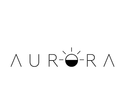 Aurora Typography (A-Z Typography Series) 36 days of type abstract adobe adobe illustrator art black branding clean design minimal simple type vector