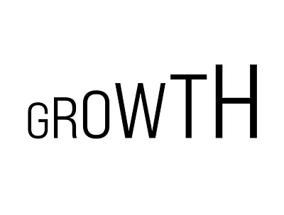 Growth Typography adobe brand identity branding design logo logodesigner logotype minimal minimalist typography