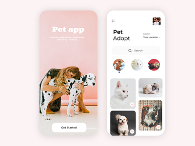Pet Adoption app app app design dashboad design pet pet adopt pet adoption pet app ui uidesign user interface uxdesign