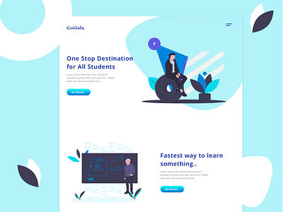 E-learning landing page