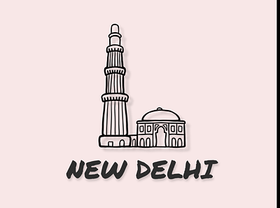 New Delhi design illustration logo vector