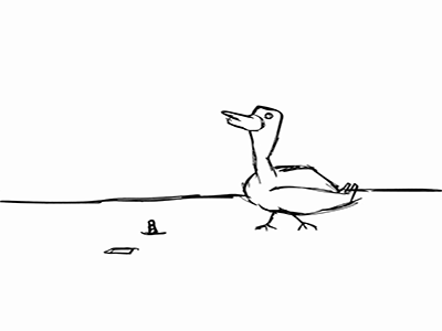Golden Goose animation design illustration linestyle