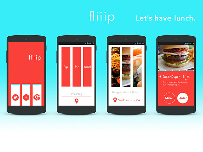 fliiip - Salesforce 36hr Hackathon Semi-Finalist android app deciding food hackathon ordering product design salesforce