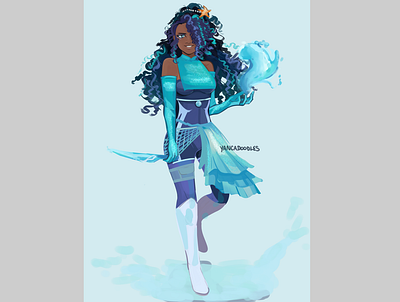 Original Character: Morgana (Aqua) design digital painting illustration oc original art originalcharater