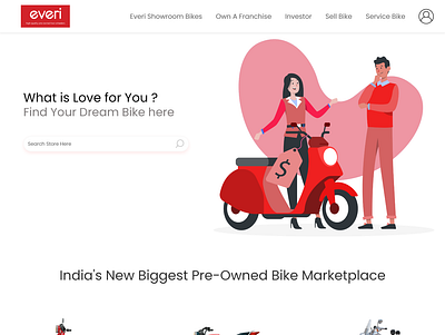 Bike Rental adobexd bikerental illustration pattern typography ui uiux usability