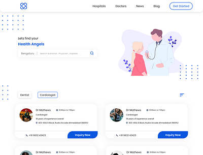 Doctor Search illustration medical design pattern uiux