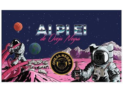 Label design for AI PI EI beer beer beer art beer label design hand drawn illustration ipa kitsch