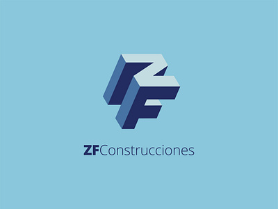 ZF CONSTRUCCIONES branding construction identity identity design logo logo design