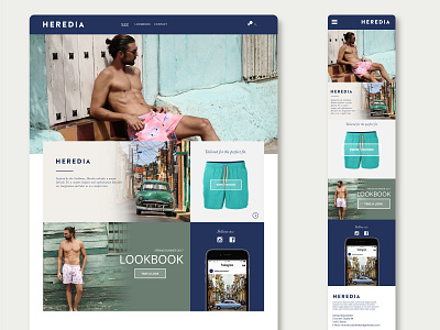 Heredia Swimwear Website branding e commerce fashion swimwear website