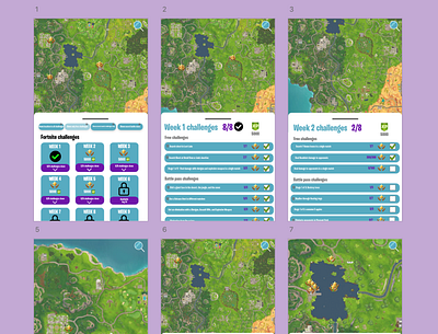 Fortnite challenges overview challenges fortnite map mobile app mobile ui