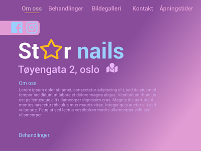 Landing page nail salon prototype