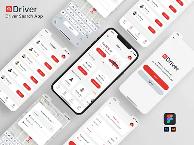 Search a Driver App Design app app design branding design driver app driver app design graphic design jewelmeya91 logo ui ui design uidesign uiux uiux design ux ux design website website design wireframe