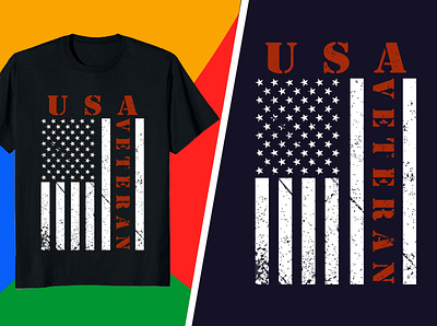 VETERAN T-SHIRT - USA VETERAN business t shirt creative design design illustration military shirt design typography