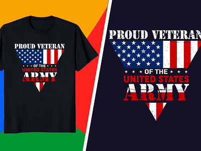 VETERAN T-SHIRT- PROUD VETERAN OF THE UNITED STATES ARMY