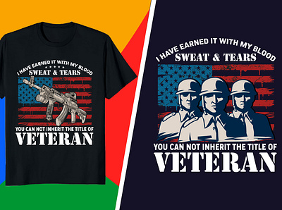 VETERAN T-SHIRT - USA VETERAN FOR VETERAN LOVER branding business t shirt creative design design hoodies illustration logo t shirt tshirtshop typography vector